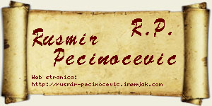 Rusmir Pečinoćević vizit kartica